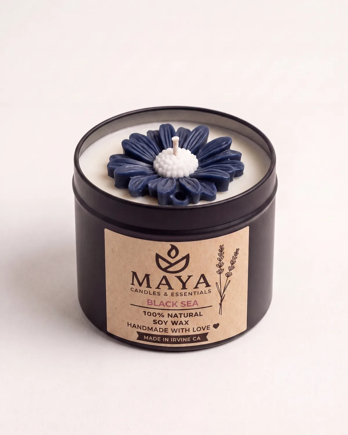 Maya Black Sea soy candle