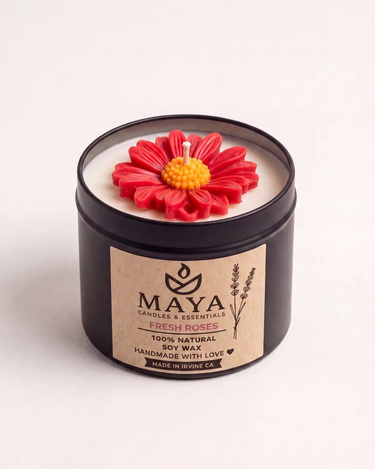Maya Fresh Roses soy candle