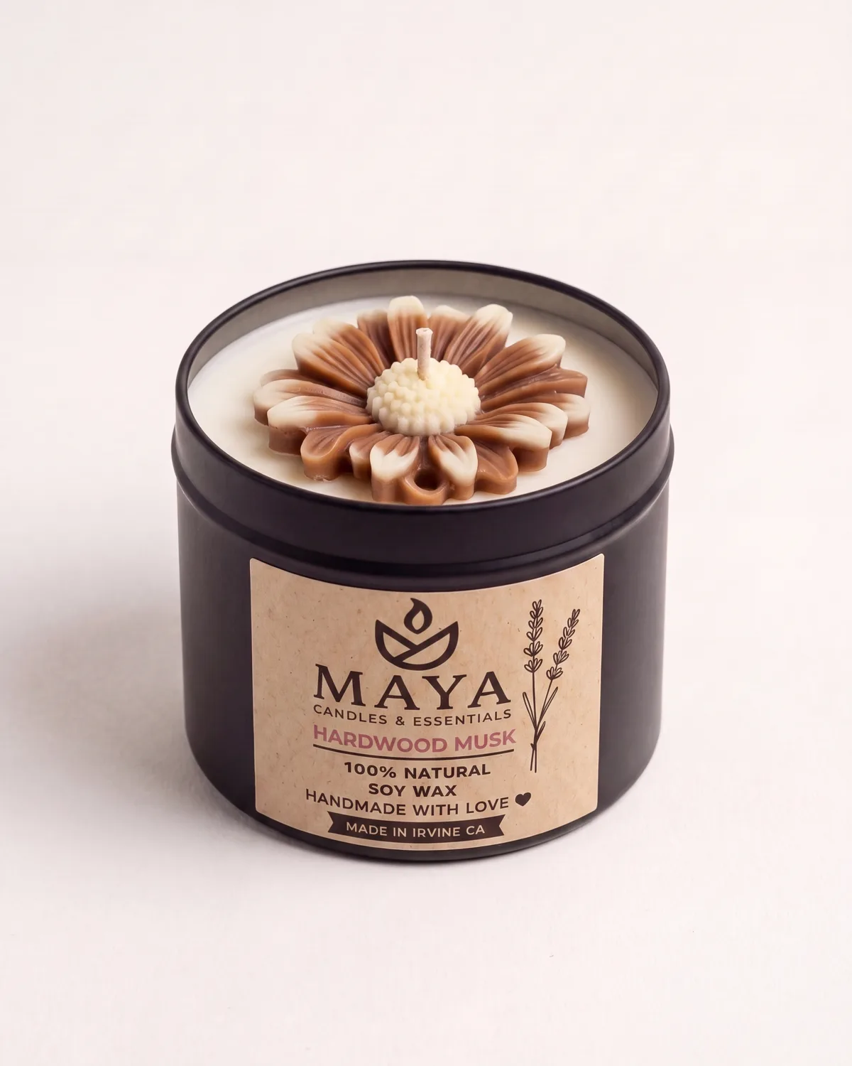 Maya Hardwood Musk soy candle